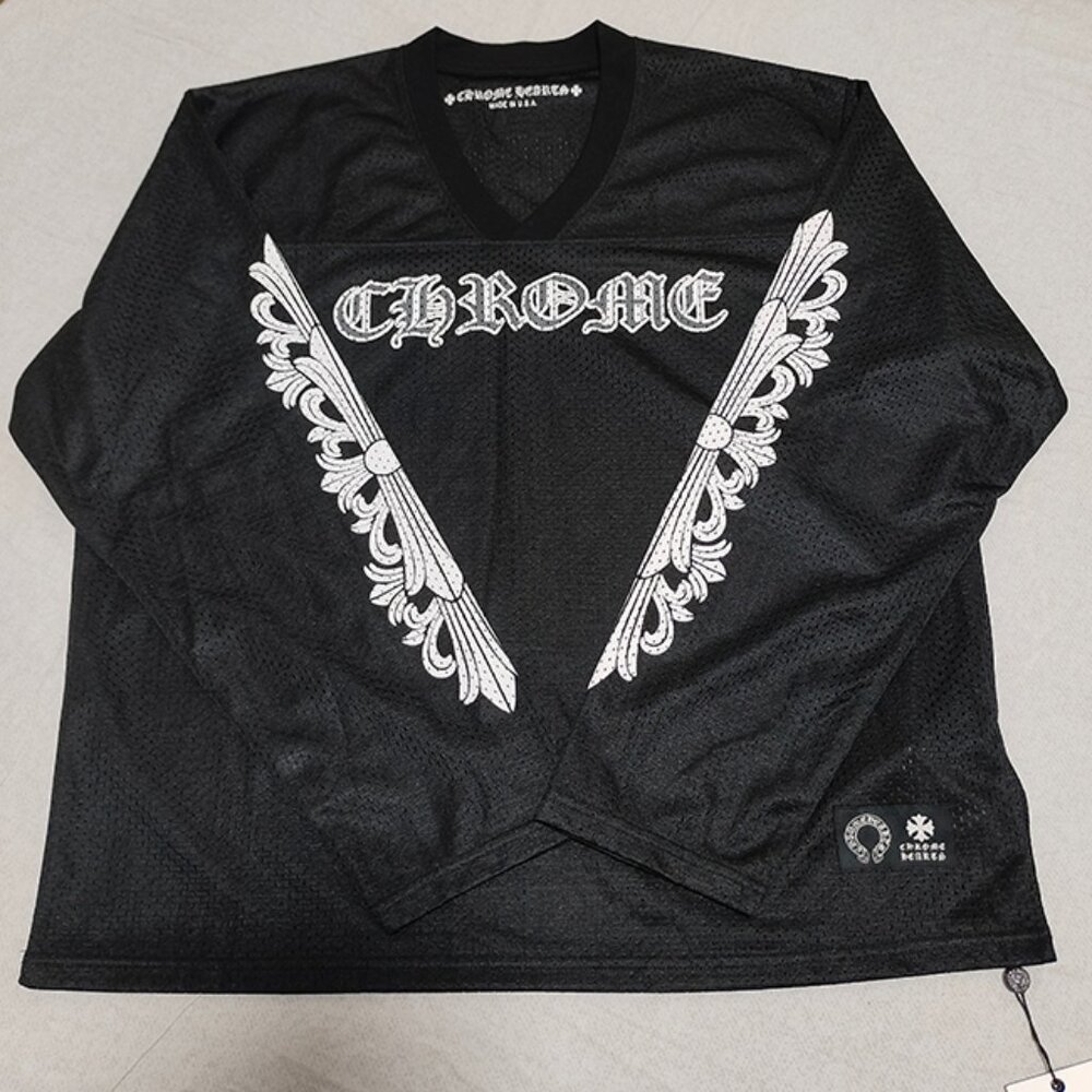 Chrome Hearts Warm Up Mesh Black Long Sleeve Jersey